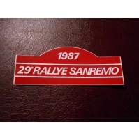 ADESIVO VINTAGE STICKERS - 1987 29° RALLYE SANREMO 10° TROFEO FIAMM - 