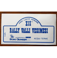 ADESIVO VINTAGE - XII° RALLY VALLI VESIMESI - ACQUI TERME -
