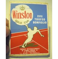 ADESIVO VINTAGE - XVII TROFEO BONFIGLIO WINSTON GOLD CUP TENNIS MILANO  C11-499
