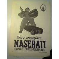 ADVERSITING PUBBLICITA' DA RIVISTA - MASERATI AUTOMOBILI CANDELE - 1951 (LB-38)