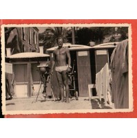 ALASSIO ESTATE 1949 - RAGAZZO SIGNORE IN STABILIMENTO BALNEARE -