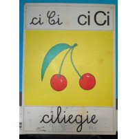 ALFABETIERE ANNI 50/60 - C COME CILIEGIE - CLASSE SCUOLA ALUNNI MAESTRA - 