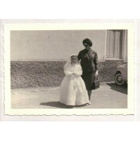 ANNI '50 - FOTO DI MAMMA E FIGLIA BAMBINA COMUNIONE O CRESIMA - 