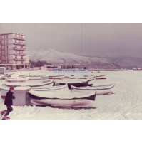 ANNI '80 - FOTOGRAFIA DI ALBENGA SOTTO LA NEVE - NEVICATA STRAORDINARIA (C13-474
