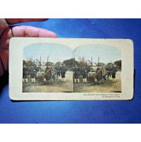 ANTICA FOTOGRAFIA CARTONATA STEREOSCOPICA - HOSPITAL CORPS SEOUL MANCHURIA CHINA