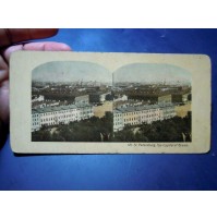 ANTICA FOTOGRAFIA CARTONATA STEREOSCOPICA St. PETERSBURG SAN PIETROBURGO RUSSIA