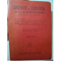 ARCHIVIO DI TISIOLOGIA - MALATTIE APPARATO RESPIRATORIO - VOLUME X MARZO 1955