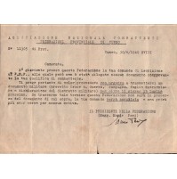 ASSOCIAZIONE NAZIONALE COMBATTENTI CUNEO 1940 TESSERA P.N.F. MARIO PASI C7-436