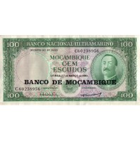 BANCO DE MOCAMBIQUE MOZAMBICO 100 ESCUDOS 1961  C9-309