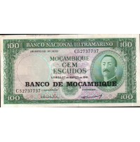 BANCO DE MOCAMBIQUE MOZAMBICO 100 ESCUDOS 1961   (CAR-7)