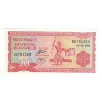 BANCONOTA DEL BURUNDI - 20 francs 2005 UNC FDS UNCIRCULATED  (7)