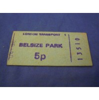 BIGLIETTO CARTONATO BELSIZE PARK  -  LONDON TRANSPORT   4-230/9