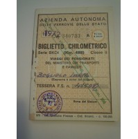 BIGLIETTO CHILOMETRICO 1972 - FERROVIE DELLO STATO - C7-104