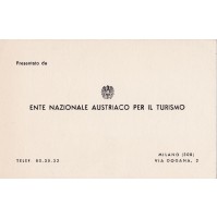 BIGLIETTO DA VISITA ENTE NAZIONALE AUSTRIACO PER IL TURISMO MILANO 13-218