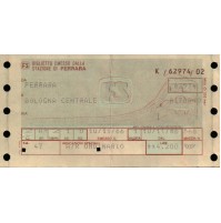 BIGLIETTO DEL TRENO DEL 1986 - FERRARA / BOLOGNA CENTRALE - 2a CLASSE