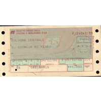 BIGLIETTO DEL TRENO FERROVIE F.S. = BOLOGNA / S. GIORGIO DI P. 1986 -  (C10-902)