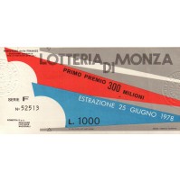 BIGLIETTO DELLA LOTTERIA DI MONZA SERIE F 1978  - C8-667