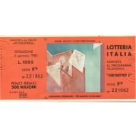 BIGLIETTO DELLA LOTTERIA ITALIA 1983 SERIE P - C8-659
