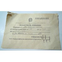 BIGLIETTO DI PERMESSO ESERCITO ITALIANO MARINA MILITARE LA SPEZIA 1989 