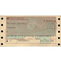 BIGLIETTO TRENO DEL 1986 - BOLOGNA/ FERRARA - 2a CLASSE