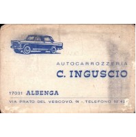 BIGLITTO DA VISITA - AUTOCARROZZERIA C. INGUSCIO ALBENGA - 1960ca