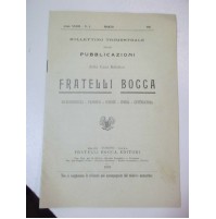 BOLLETTINO TRIMESTRALE PUBBLICAZIONI CASA EDITRICE FRATELLI BOCCA 1916 3-204