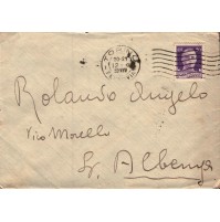 BUSTA  AFFRANCATA CON CENT.50 - PER ANGELO ROLANDO ALBENGA - 1939 -