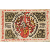 Banconota Notgeld Mainz 10 Pfennig 1921 Gutenberg Wappen Stemma Inventore Stampa