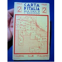 CARTA D'ITALIA TOURING CLUB ITALIANO - FOGLIO 2 : BOLZANO TRENTO UDINE