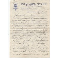 CARTA INTESTATA GRANDE ALBERGO TETTUCCIO BAGNI DI MONTECATINI 1924  13-211