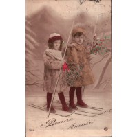 CARTOLINA AUGURALE - BUON ANNO BONNE ANNEE - 1915   C12-82