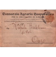 CARTOLINA - CONSORZIO AGRARIO COOPERATIVO - ALBENGA ANNI '30  