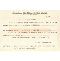 CARTOLINA - COSTANTINIANO ORDINE MILITARE DI S. GIORGIO D'ANTIOCHIA -  C9-1116