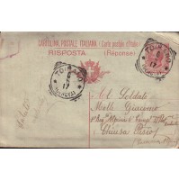 CARTOLINA DA TOIRANO PER MILITARE 1° RGT ALPINI AD CHIUSA PESIO 1917 C5-750