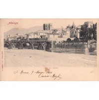 CARTOLINA DI ALBENGA - PONTE SUL LERONE - VG 1901