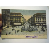 CARTOLINA DI NAPOLI - PIAZZA DELLA BORSA E CORSO UMBERTO I° - VG 1907 C10-27