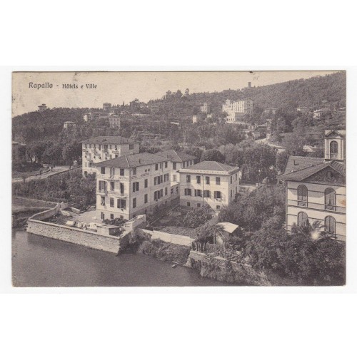 CARTOLINA DI RAPALLO GENOVA HOTELS E VILLE HOTEL MINERVA 1930 11-195