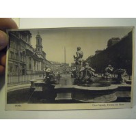 CARTOLINA DI ROMA 1920ca - CIRCO AGONALE E FONTANA DEL MORO -  C10-561