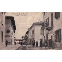 CARTOLINA DI SAN BENIGNO CANAVESE VIA UMBERTO I VIAGGIATA 1931  C4-659