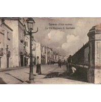 CARTOLINA DI TARANTO LA VIA MARINARA G. GARIBALDI - VG 1908