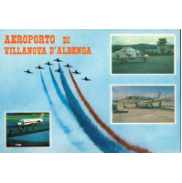 CARTOLINA DI VILLANOVA D'ALBENGA - FRECCE TRICOLORI AEROPORTO -
