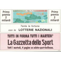 CARTOLINA LOTTERIE NAZIONALI MONZA - GAZZETTA DELLO SPORT - 1992 -  C9-1298