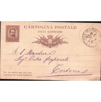 CARTOLINA POSTALE DIECI CENTESIMI ALESSANDRIA FERROVIA 1882 C4-K22