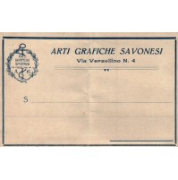 CARTOLINA PUBBLICITARIA - ARTI GRAFICHE SAVONESI SAVONA - PRIMI '900 -