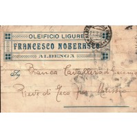 CARTOLINA PUBBLICITARIA - FRANCESCO NOBERASCO / OLEIFICIO LIGURE ALBENGA - 1930