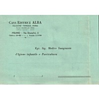 CARTOLINA PUBBLICITARIA MILANO 1939 CASA EDITRICE ALBA RELIGIONE FAMIGLIA PATRIA