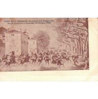 CARTOLINA REGGIMENTALE - CARICA 4° SQUADRONE LANCIERI DI FOGGIA A GAZZOLDO 1866