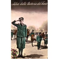 CARTOLINA REGGIMENTALE - SALUTI DALLA BATTERIA DEL FANTE - 1935 C8-450