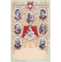 CARTOLINA SCHWEIZERISCHER BUNDESRATH 1902 SVIZZERA SWISS Schweiz ZURICH 4-40