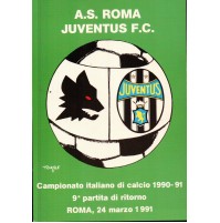 CARTOLINA SPORT A.S. ROMA - JUVENTUS F.C CAMPIONATO DI CALCIO 1990-91 C6-374